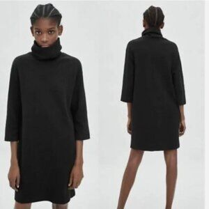Zara 3/4 Sleeve Turtleneck Dress | S